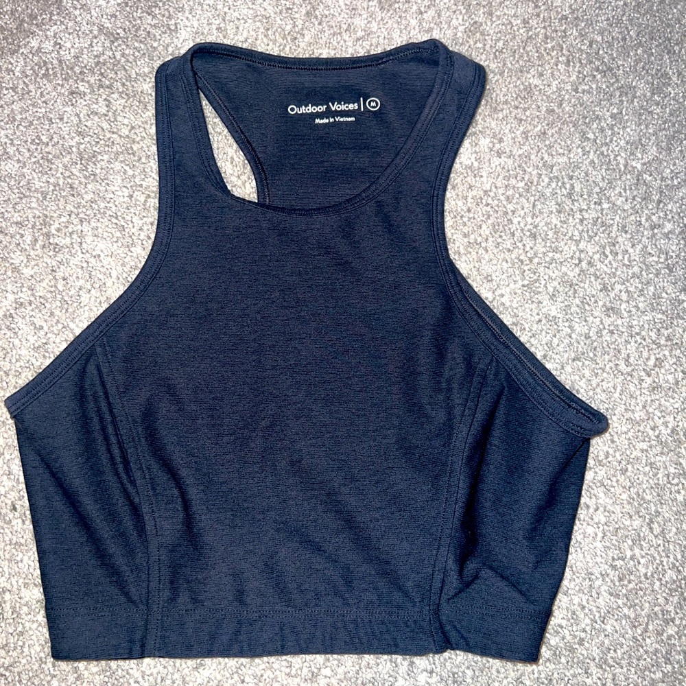 Outdoor voices tech sweat crop top